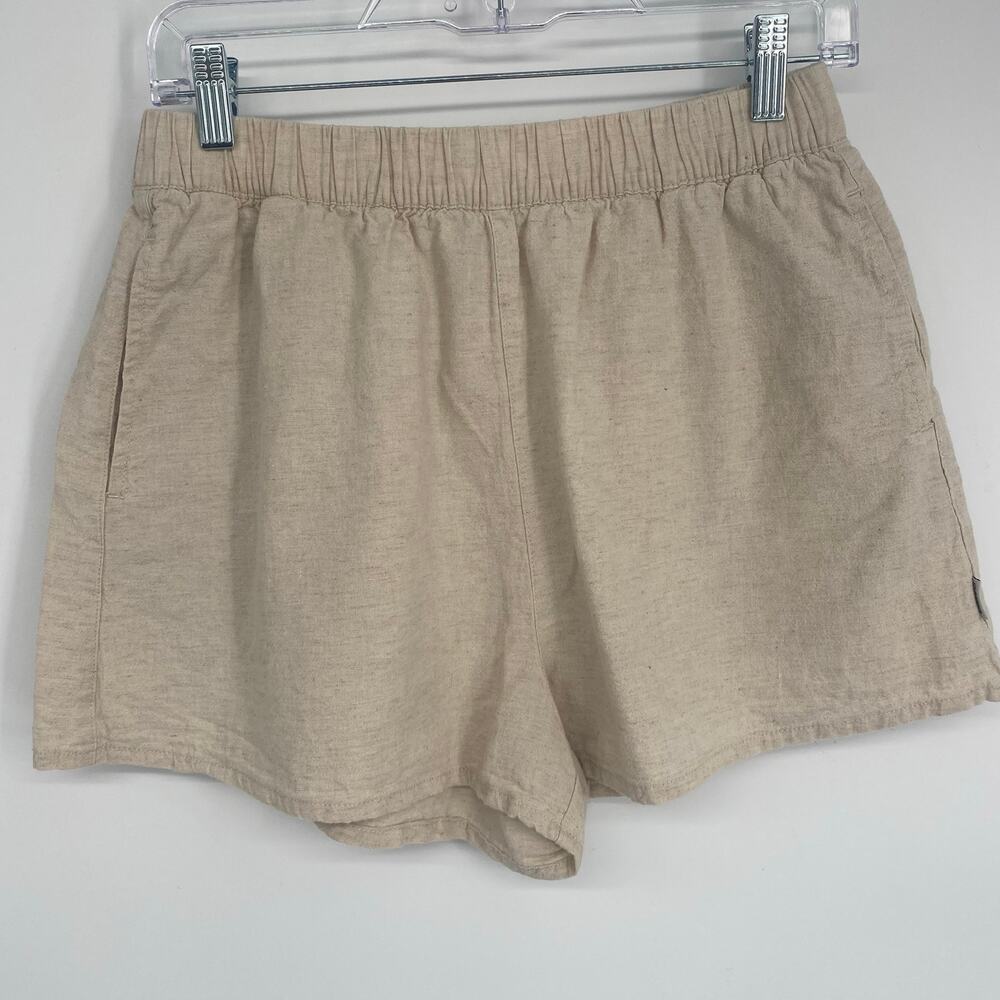 Rhythm Classics Shorts Womens 6 Linen Oatmeal Coastal Grandma Nautical